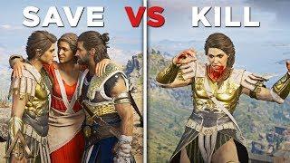 Save vs Kill Kassandra Good and Bad Ending for Alexios - Assassins Creed Odyssey