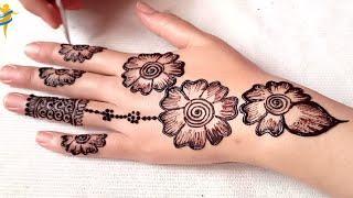 Beautiful mehndi design Back hand Simple and Easy Mehndi designs