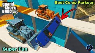 Hindi GTA V  Best Co-op Parkour Ever Super Fun #2