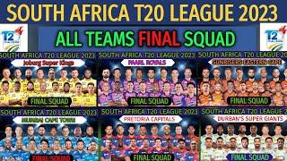 South Africa T20 League 2023  All Teams Full and Final Squad  SAT20 League All Teams Squad