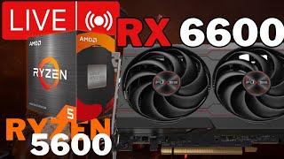 RYZEN 5 5600 com RX 6600 - Testes em LIVE com Gameplay