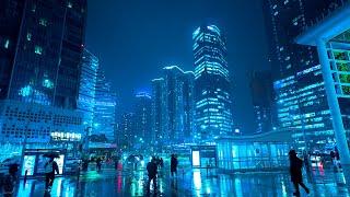 Cyberpunk Rainy Seoul Walking 4K  BladeRunner  Seoulpunk 2077  Aesthetic Cinematic Ambience Night