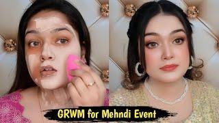 GRWM for mehandi event  Makeup with Yellow Golden Dress  Specially for Beginners...