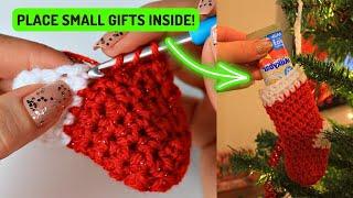 Crochet Stocking Ornament Tutorial  Crochet Christmas Ornaments 