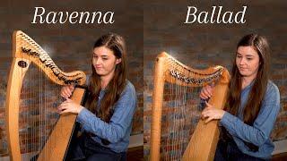 34 string comparison Ravenna vs. Ballad harps