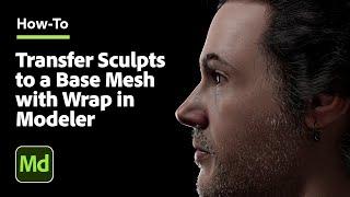 Transfer your Substance 3D Modeler Sculpt to a Base Mesh with Wrap  Adobe Substance 3D