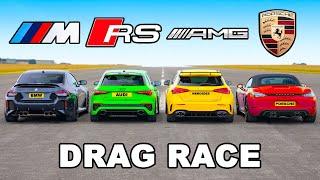 New BMW M2 v RS3 v AMG A45 S v Boxster GTS DRAG RACE