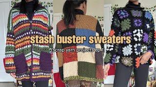 Scrap Yarn  Stash Buster Projects Ep 1 Sweaters