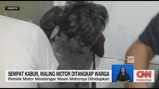 Sempat Kabur Maling Motor Ditangkap Warga