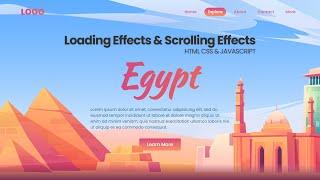 How to Make a Website  With Loading Effects & Scrolling Effects - Using HTML CSS & Javascript