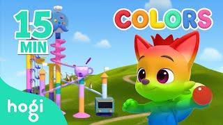 NEW Learn Colors with Marble Run Race｜15 min｜Learn Colors for Kids  Compilation  Hogi Pinkfong