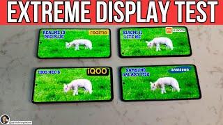 REALME 10 PRO PLUS VS IQOO NEO 6 VS XIAOMI 11 LITE NE VS SAMSUNG GALAXY M52  EXTREME DISPLAY TEST