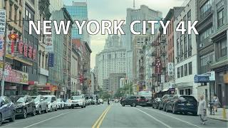New York City 4K - Lower Manhattan - Driving Downtown - Summer 2024