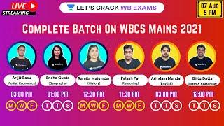 Complete Batch On WBCS Mains 2021  Class Schedule  Lets Crack WB Exams