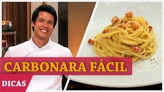 CARBONARA FÁCIL E SEM ERRO com LEO YOUNG   DICAS MASTERCHEF