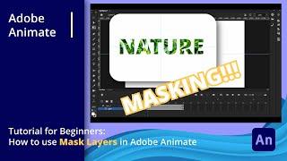 Adobe Animate  Tutorial for Beginners How to use mask layers Masking in Animate