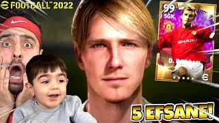 OĞLUM İLK TOP DAN 99 BECKHAM ÇIKARTTI  PES EFOOTBALL 2022 TOP AÇILIMI 