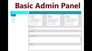 How to design admin panel  Basic admin panel using bootstrap