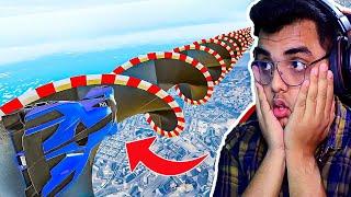 GTA 5 Hardest STUNT RACE CHALLENGE ..   GTA 5 