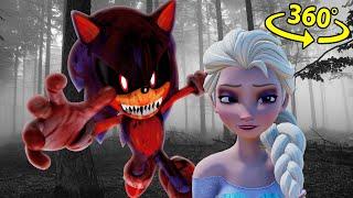 SONIC.EXE vs Frozen Elsa HORROR 360°VR