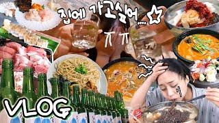 VLOG 제에발 구만회´༎ຶД༎ຶ 술망진창 알콜로그 숙취 찐해장냉면 짬뽕 성게알파스타 참치회 etc. mukbang blog