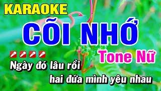 Karaoke Cõi Nhớ Tone Nữ Nhạc Sống  Hoài Phong Organ