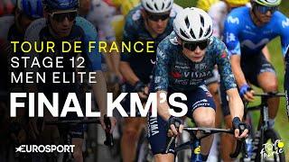 LATE DRAMA IN LE LIORAN   Tour de France Stage 12 Final Kilometres  Eurosport Cycling
