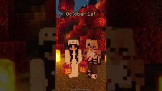 September 30th VS. October 1st  Spooky Season  #shorts #minecraft #halloween #spookyseason