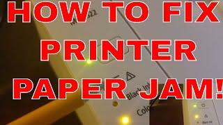 HOW TO FIX A PRINTER PAPER JAM  SMALL HP PRINTER CANON EPSON AND MORE. PAPER NOT FEEDING FIX