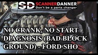 No crank no start diagnosis bad block ground - Ford SHO