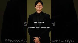 Shohei Ohtani at BBWAA Awards dinner in NYC