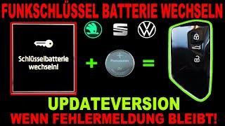 FUNKSCHLÜSSEL  Batterie selbst wechseln & Schlüssel neu anlernen  Fehler bleibt synchronisieren