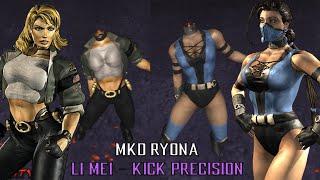Mortal Kombat Deception Ryona Li Mei Fatality 1 on Sonya & Kitana Free Cam