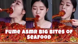 2x speed  Fume ASMR BIG BITES Seafood boil Compilation #fume #asmr #mukbang #seafood #boil #2xspeed