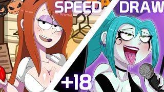  DRAW HALLOWEEN  Wendy & Ember and more  i have NEWS english subtitles  Landidzu