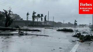 WATCH Footage Captures Apparent Tornado And Resulting Damage In Ft. Myers As Hurricane Milton Nears