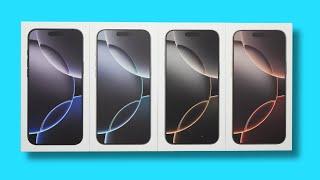 Unboxing ALL iPhone 16 Pro Max Colors - Black White Natural and Desert Titanium