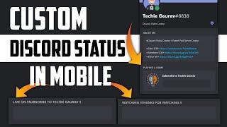 How to Set Custom Status on Mobile Discord  Techie Gaurav