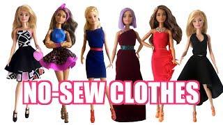 How to make no-sew clothes for Barbie. Compilation Dresses and Skirts