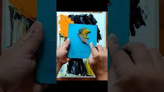 Painting with left over paint #shorts #shortvideo #short