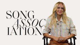 Carrie Underwood Sings Denim & Rhinestones and Taylor Swift in a Game of Song Association  ELLE