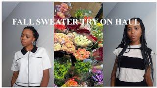 Fall sweater try on haul  try on haul  fall sweaters  tj max & H&M  Josephine