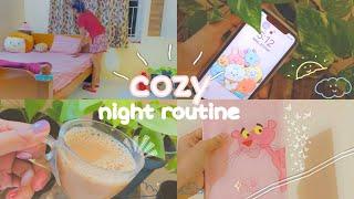 Cozy Night Routine peaceful aesthetic realisticnight skincare bedtime productive calm routine 2021