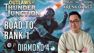 Building My Own Zombie Army  Diamond 4  Road To Rank 1  OTJ Draft  MTG Arena