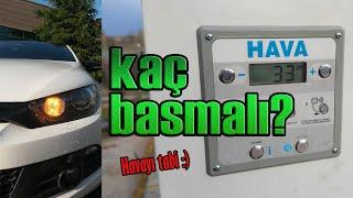 SCIROCCO  lastik hava basıncı ne olmalı?