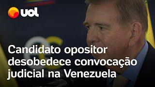 Venezuela González desobedece convocação judicial sobre eleição de Maduro