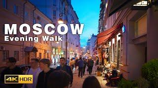 Moscow 2024. Noisy party district and quiet Tverskoy Boulevard. Walking tour 4K HDR