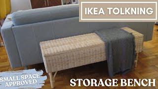 IKEA TOLKNING STORAGE BENCH unboxing and review  NYC Studio Apartment Makeover