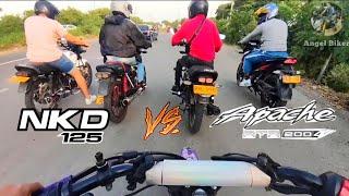 TVS Apache 200 4v vs NKD al 150 y mas NKD original vs ....