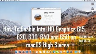 How to EnableFix Intel HD Graphics 615 620 630 640 and 650 on macOS High Sierra  Hackintosh